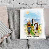 Personalized Horse Girl Sunflower Road
Custom Name Poster Printed LVA24528