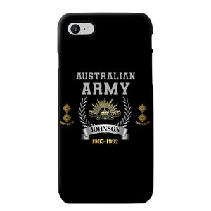 Personalized Australian Army Rank Camo Custom Name & Time Phonecase Printed AHVQ24540