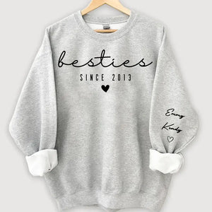 Personalized Bestie Custom Name Best Friend Gift Sweatshirt Printed LVA24507