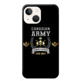 Personalized Canadian Army Rank Camo Custom Name & Time Phonecase Printed AHVQ24540