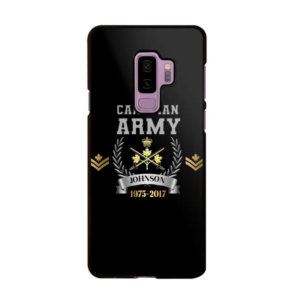 Personalized Canadian Army Rank Camo Custom Name & Time Phonecase Printed AHVQ24540