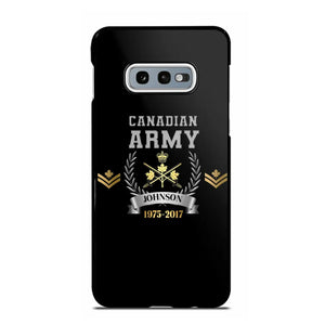 Personalized Canadian Army Rank Camo Custom Name & Time Phonecase Printed AHVQ24540