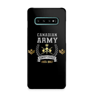 Personalized Canadian Army Rank Camo Custom Name & Time Phonecase Printed AHVQ24540