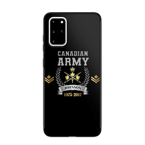 Personalized Canadian Army Rank Camo Custom Name & Time Phonecase Printed AHVQ24540