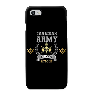 Personalized US Army Rank Camo Custom Name & Time Phonecase Printed AHVQ24540