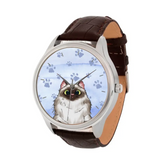 Personalized Cat Cute Cat Lovers Gift Women Watch Leather Band Printed HN24573