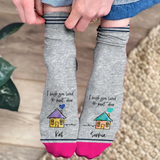 Personalized I Wish You Lived Next Door Bestie Gift 3D Socks Printed LVA24570