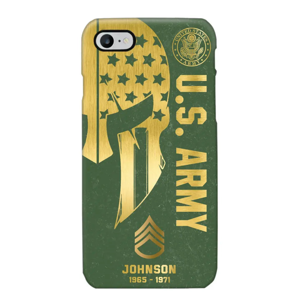 Personalized US Military Retired Phone Case Printed QTKH458