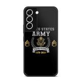 Personalized US Army Rank Camo Custom Name & Time Phonecase Printed AHVQ24540