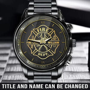 Personalized Fire Dept Firefighter Custom Name Watch Printed QTHN24647