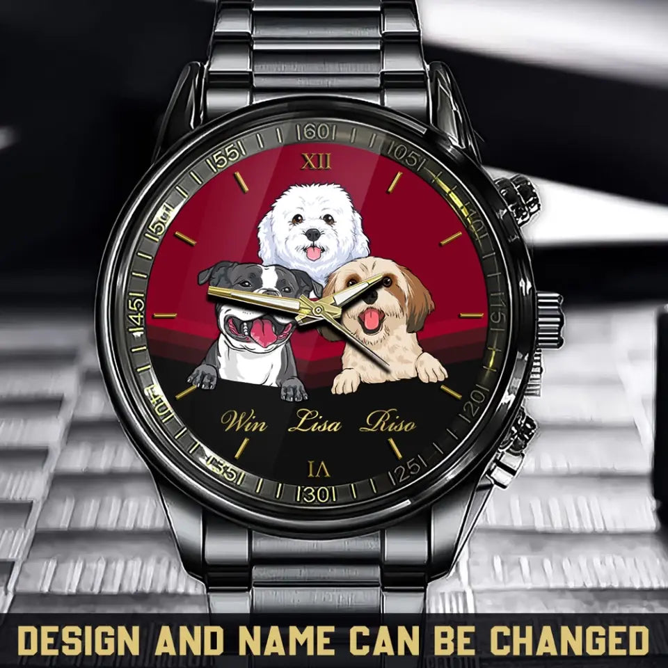 Personalized Dog Names Dog Lovers Gift Watch Printed HN24650