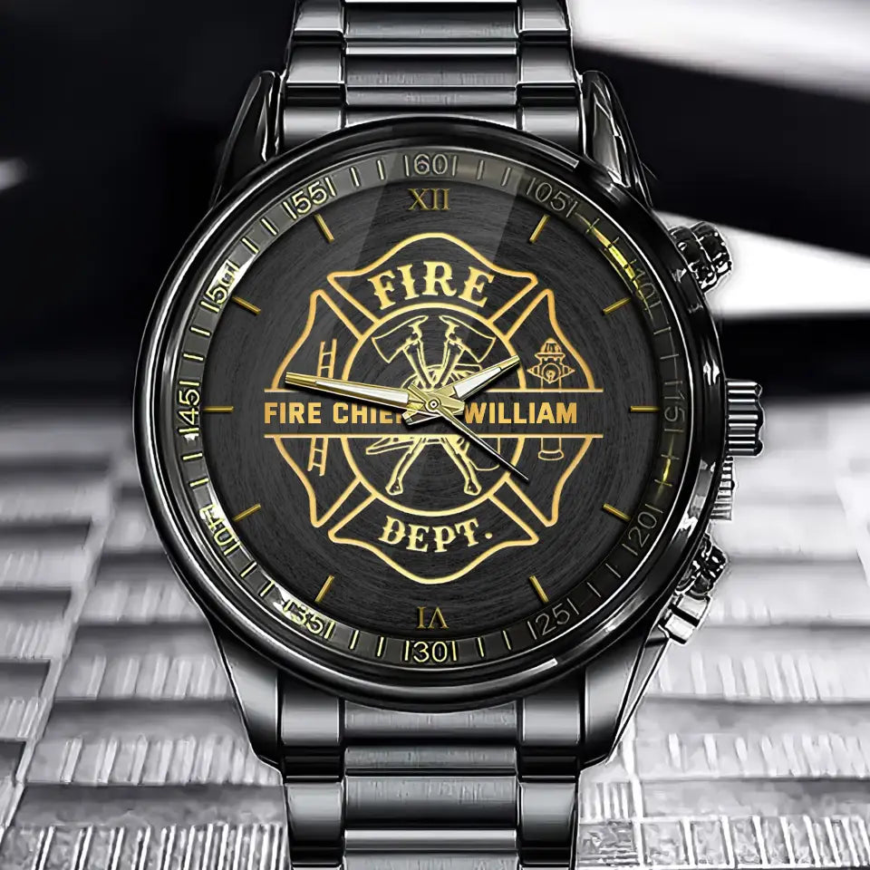 Personalized Fire Dept Firefighter Custom Name Watch Printed QTHN24647