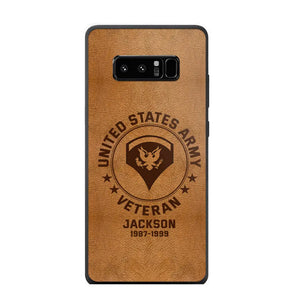 Personalized US Military Leather Texture Phone Case Printed QTPN301