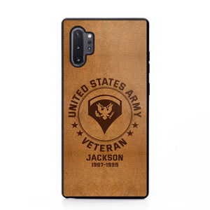 Personalized US Military Leather Texture Phone Case Printed QTPN301