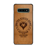 Personalized US Military Leather Texture Phone Case Printed QTPN301