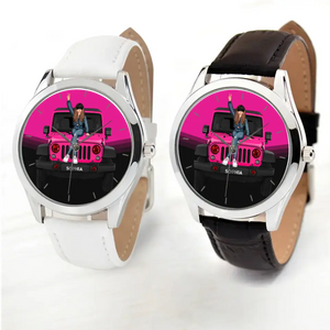 Personalized Jeep Girl Custom Name Women Watch Leather Band Printed HN24658