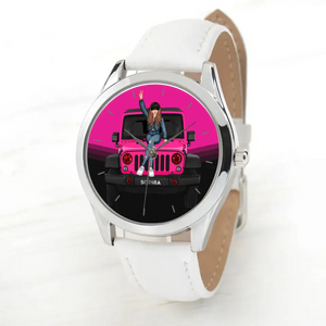 Personalized Jeep Girl Custom Name Women Watch Leather Band Printed HN24658