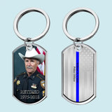 Personalized Upload Your Photo Retired US Police Custom Name & Time Keychain Printed QTVQ24669