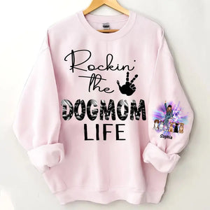 Personalized Rockin The Dog Mom Life Sweatshirt Printed HN24687