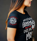 Personalized My Favorite Firefighter Calls Me Mom Woman T-shirt Printed KVH24729