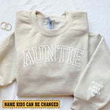 Personalized Auntie & Kid Names Sweatshirt Printed LVA24733
