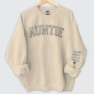 Personalized Auntie & Kid Names Sweatshirt Printed LVA24733