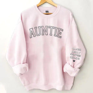 Personalized Auntie & Kid Names Sweatshirt Printed LVA24733