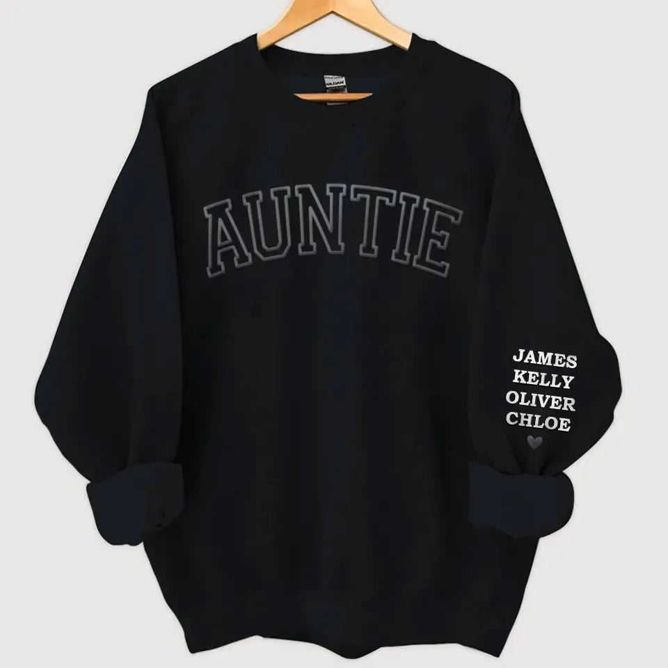 Personalized Auntie & Kid Names Sweatshirt Printed LVA24733