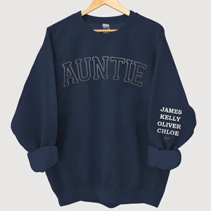 Personalized Auntie & Kid Names Sweatshirt Printed LVA24733