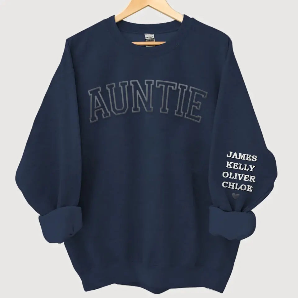 Personalized Auntie & Kid Names Sweatshirt Printed LVA24733