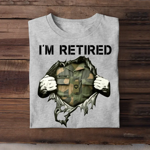 Personalized I'm Retired Norwegian Veteran Custom Rank & Name T-shirt Printed KVH24773