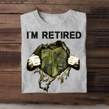 Personalized I'm Retired Swedish Veteran Custom Rank & Name T-shirt Printed KVH24773