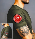 Personalized US Firefighter Custom Name & ID T-shirt Printed VQ24783