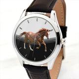 Personalized Upload Your Horse Photo Horse Lovers Gift Women Watch Leather Band Printed HN24796