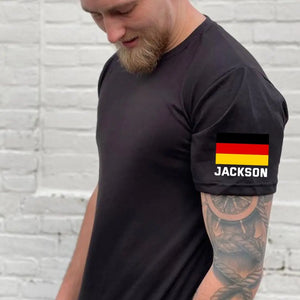 Personalized German Firefighter Custom Name & ID T-shirt Printed VQ24799