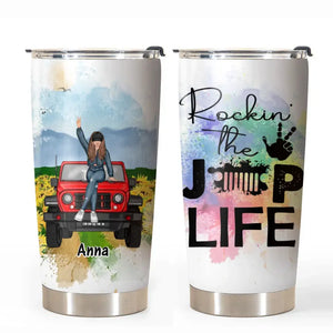 Personalized Rockin The Jeep Girl Life Tumbler Printed 24807HN