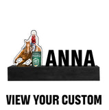 Personalized Upload Your Photo Horse Riding Custom Name LED Lamp Night Light Printed VA24829