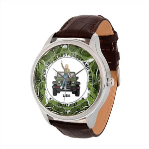 Personalized Jeep Girl Classy Sassy And A Bit Smart Assy Women Watch Leather Band Printed HN24837