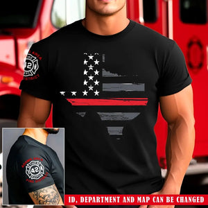 Personalized US Firefighter Custom Department & ID T-shirt Printed KH24857