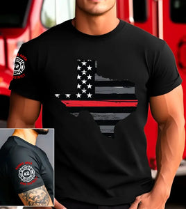 Personalized US Firefighter Custom Department & ID T-shirt Printed KH24857