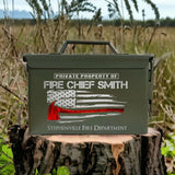 Personalized Private Property Of US Firefighter Custom Department Ammo Box Printed QTHN24887