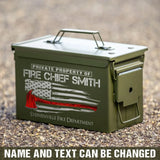 Personalized Private Property Of US Firefighter Custom Department Ammo Box Printed QTHN24887