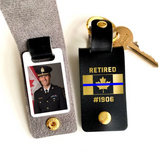 Personalized Upload Your Canadian Police Photo Retired Canadian Police Custom ID Leather Keychain Printed KVH24950