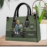 Personalized Jeep Girl Custom Name Leather Bag Printed HN241006