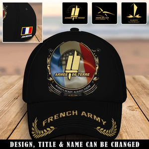 Personalized French Army Logo French Veteran Custom Name Cap Printed AHVQ241030