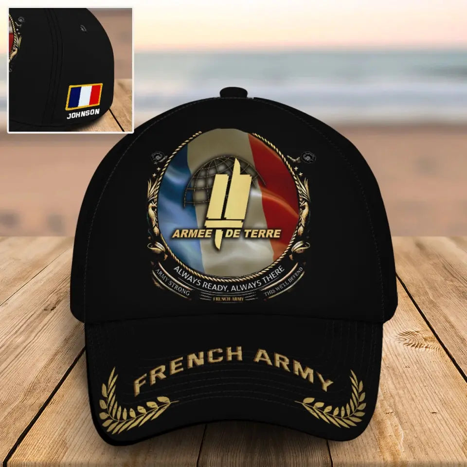 Personalized French Army Logo French Veteran Custom Name Cap Printed AHVQ241030