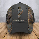 Personalized Grandpa Hands With Kid Names 3D Cap Printed HN241045