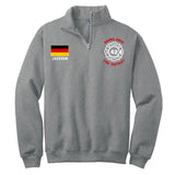 Personalized German Firefighter Custom Name & Department Stand Collar Zipper Sweatshirt 2D Printed VQ241058