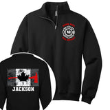 Personalized Canadian Firefighter Custom Name & Department Stand Collar Zipper Sweatshirt 2D Printed HN241082