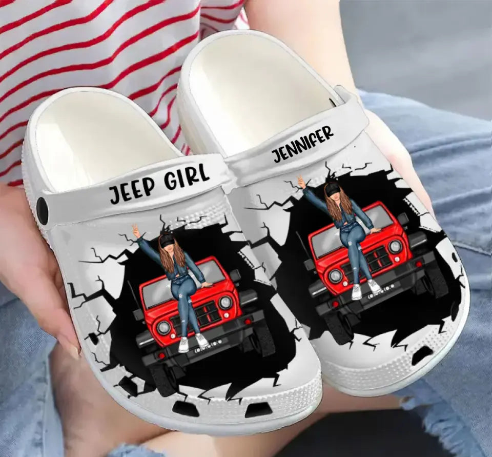 Personalized Jeep Girl Jeep Lovers Gift Clogs Slipper Shoes Printed KVH241087